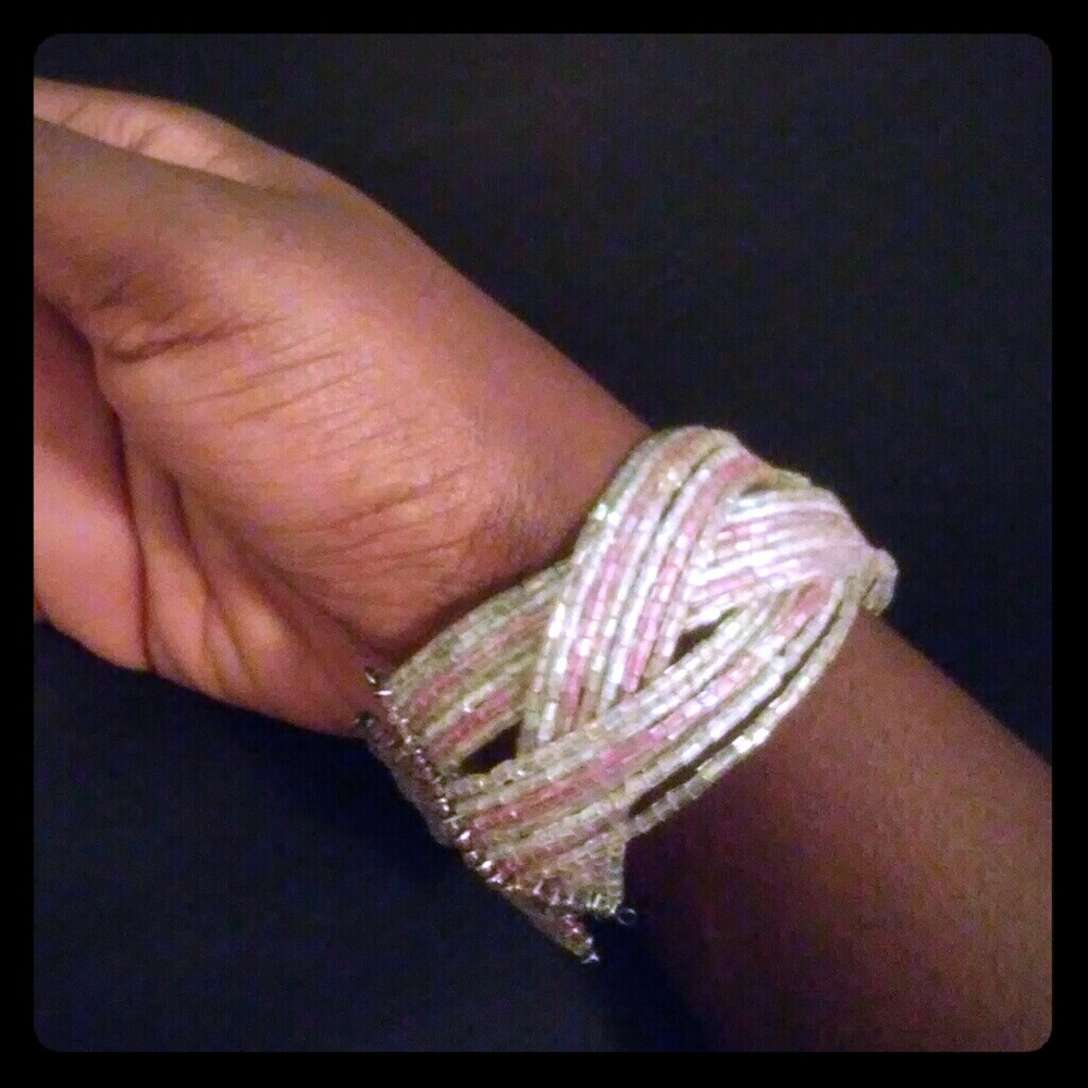 Beaded cuff bracelet